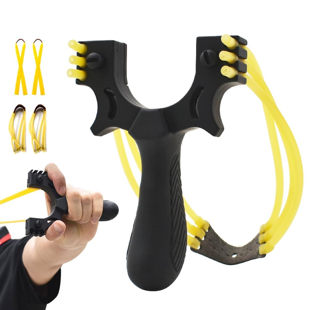Amazon.com : Runzkzy Slingshot Catapult with 4 Replacement